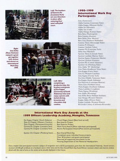 International Work Day Awards at the 1999 Officers Leadership Academy, Memphis, Tennessee